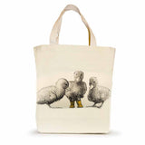 kleine handgefertigte Tote Bag mit Siebdruck "Enten mit Stiefeln"